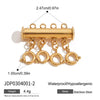 Stainless Steel Connector Layered Buckle Antiknot Folding Necklace Diy Accessories Electroplated
