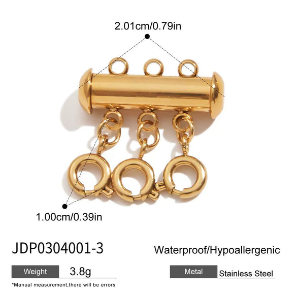 Stainless Steel Connector Layered Buckle Antiknot Folding Necklace Diy Accessories Electroplated