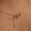 Stainless Steel Connector Layered Buckle Antiknot Folding Necklace Diy Accessories Electroplated