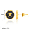 Stainless Steel Constellation Electroplated Minimalist Unisex Earrings