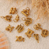 316L Stainless Steel Constellation Necklace Pendant Accessories Fashion Simple Plated 18K Gold