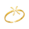 Stainless Steel Constellation Symbol Open Ring Electroplating