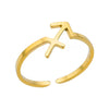 Stainless Steel Constellation Symbol Open Ring Electroplating