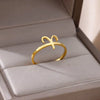 Stainless Steel Constellation Symbol Open Ring Tail Ring Minimalist Style Electroplated