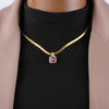 Stainless Steel Copper Simple Style Geometric Square Inlay Zircon Pendant Necklace