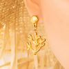 Stainless Steel Coral Women's Fashion Minimalist Electroplated Earrings