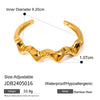 Stainless Steel Corrugated Open Bracelet With Electroplating Treatment