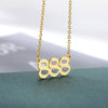 Stainless Steel Couple Necklace With Letters Numbers Text Electroplating Simple Style