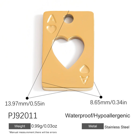 Stainless Steel Crab Heart Pendant Earrings Jewelry Accessories Electroplated Simple Minimalist Style