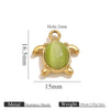 Stainless Steel Crab Turtle Bird Inlaid Stone Pendant Jewelry Accessories Electroplated