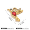 Stainless Steel Crab Turtle Bird Inlaid Stone Pendant Jewelry Accessories Electroplated