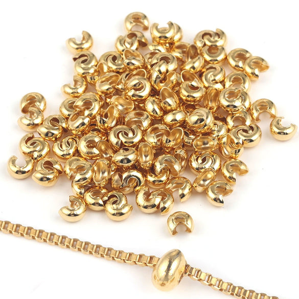 Stainless Steel Crescent Buckle Bracelet With Positioning Beads And Electroplating Process