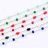 Stainless Steel Cross Bead Electroplating Jewelry Accessories Necklace
