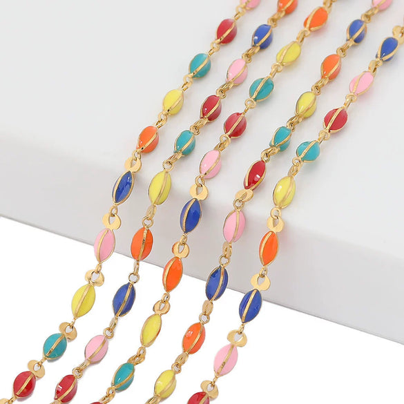Stainless Steel Cross Dripping Oil Beads Jewelry Accessories For Necklace Bracelet Kanklet