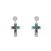 Stainless Steel Cross Earrings For Women Electroplated Unique Design