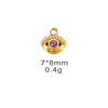 Stainless Steel Cross Eyes Pentagram Pepper Rhinestone Pendant Diy Bracelet Earrings Accessories Electroplated