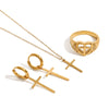 Stainless Steel Cross Hand Jewelry With Electroplating Design For Women