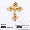 Stainless Steel Cross Pendant Handmade Diy Jewelry Accessories For Women With Electroplating Process