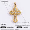 Stainless Steel Cross Pendant Handmade Diy Jewelry Accessories For Women With Electroplating Process