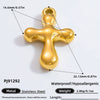 Stainless Steel Cross Pendant Handmade Diy Jewelry Accessories For Women With Electroplating Process