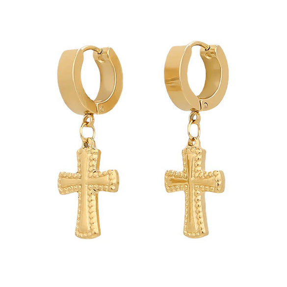 Stainless Steel Cross Pendant Jewelry Accessories Vintage Style Electroplated Diy Handmade