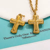 Stainless Steel Cross Pendant Jewelry For Diy Bracelet And Necklace Making With 18K Gold Vacuum Plating
