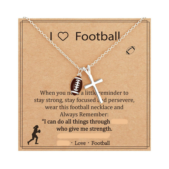 Stainless Steel Cross Pendant Sports Necklace With Adjustable Chain Geometric Electroplated Old Money Style Jewelry
