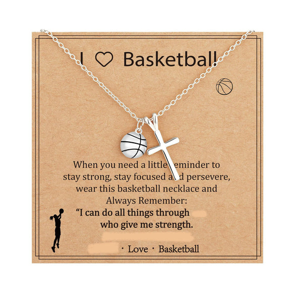 Stainless Steel Cross Pendant Sports Necklace With Adjustable Chain Geometric Electroplated Old Money Style Jewelry