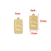 Stainless Steel Cross Pendant With Sun Moon Star Pattern Vintage Style Electroplated Diy Necklace Accessory