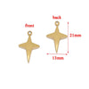 Stainless Steel Cross Pendant With Sun Moon Star Pattern Vintage Style Electroplated Diy Necklace Accessory