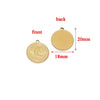 Stainless Steel Cross Pendant With Sun Moon Star Pattern Vintage Style Electroplated Diy Necklace Accessory