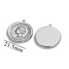 Stainless Steel Crown Coin Round Pendant Jewelry Accessories For Women With Electroplating Treatment Cartoon Character Style