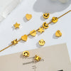 Stainless Steel Crown Heartshaped Fourleaf Clover Pendant With Stars Sun And Moon Clouds Universe Patterns Electroplated