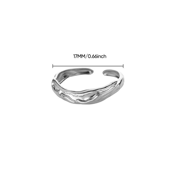 Stainless Steel Crown Ring Electroplating Niche Design Allmatch Opening Adjustable Couple Ring