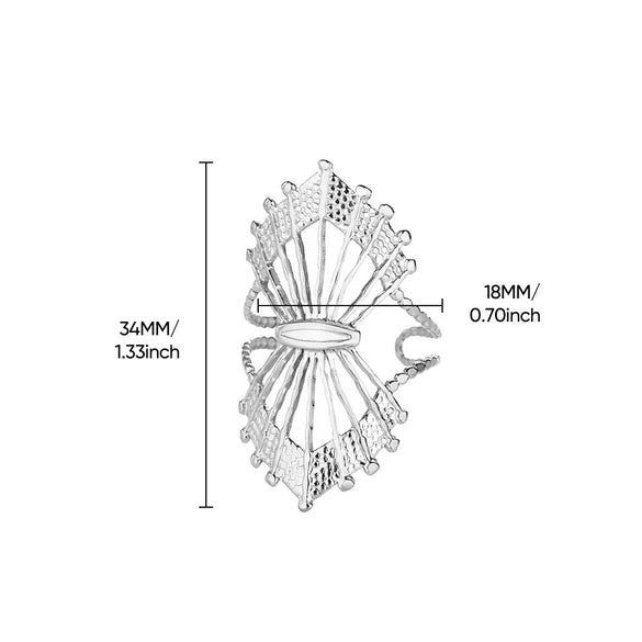 Stainless Steel Crown Ring Electroplating Niche Design Allmatch Opening Adjustable Couple Ring