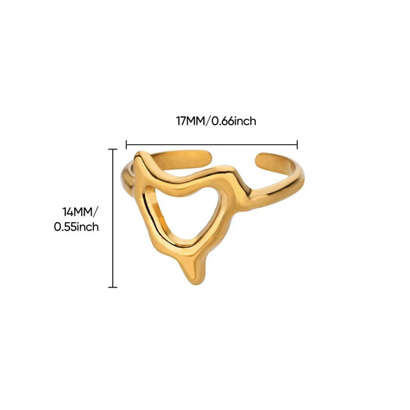 Stainless Steel Crown Ring Electroplating Niche Design Allmatch Opening Adjustable Couple Ring