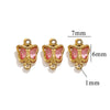 Stainless Steel Crystal Butterfly Pendant Necklace Electroplated Jewelry Accessories