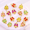 Stainless Steel Crystal Butterfly Pendant Necklace Electroplated Jewelry Accessories