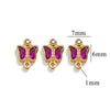 Stainless Steel Crystal Butterfly Pendant Necklace Electroplated Jewelry Accessories