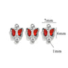 Stainless Steel Crystal Butterfly Pendant Necklace Electroplated Jewelry Accessories