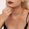 Stainless Steel Crystal Chain Clavicle Necklace Bracelet Light Luxury Style Electroplating