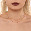 Stainless Steel Crystal Chain Clavicle Necklace Bracelet Light Luxury Style Electroplating