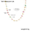 Stainless Steel Crystal Chain Clavicle Necklace Bracelet Light Luxury Style Electroplating