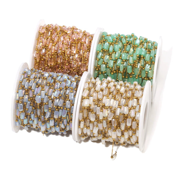 Stainless Steel Crystal Chain Vacuum Gold Plated Diy Bracelet Necklace Accessories Material