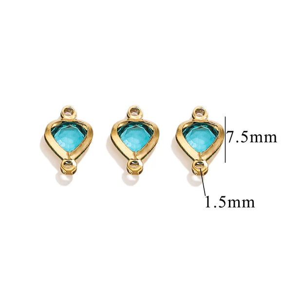 Stainless Steel Crystal Water Drop Pendant Necklace Electroplated Jewelry Accessories Wholesale