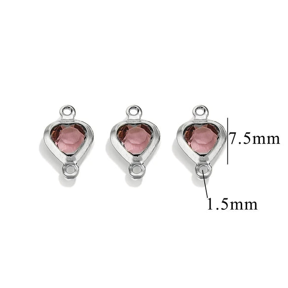 Stainless Steel Crystal Water Drop Pendant Necklace Electroplated Jewelry Accessories Wholesale
