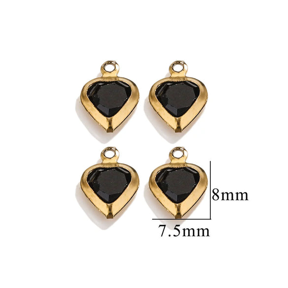 Stainless Steel Crystal Water Drop Pendant Necklace Electroplated Jewelry Accessories Wholesale