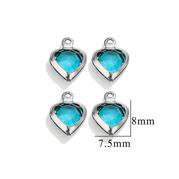 Stainless Steel Crystal Water Drop Pendant Necklace Electroplated Jewelry Accessories Wholesale