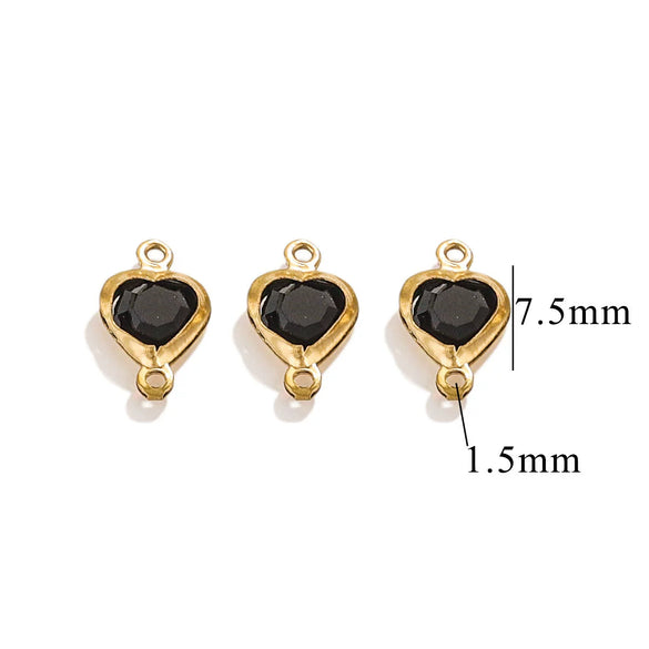 Stainless Steel Crystal Water Drop Pendant Necklace Electroplated Jewelry Accessories Wholesale
