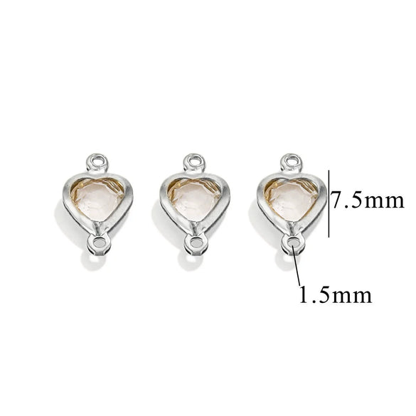 Stainless Steel Crystal Water Drop Pendant Necklace Electroplated Jewelry Accessories Wholesale